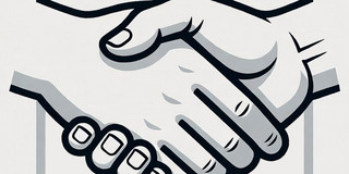 The image shows—in schematic form—two interlocking hands.