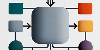 The image shows several geometric elements connected by arrows.